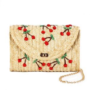 6930 Straw Crossbody Purses Summer Straw Purse Vacation Beach Shoulder Bags
